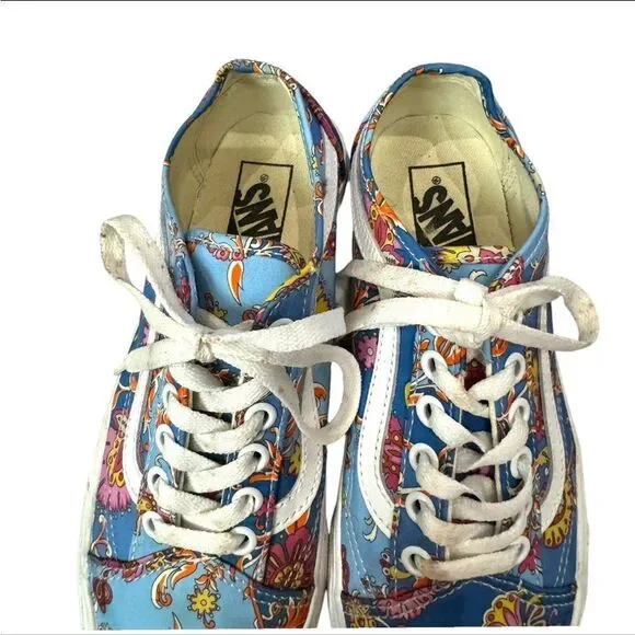 Vans x Liberty of London Off The Wall Old Skool Tennis Shoes Sneakers 6.5 - Picture 5 of 7